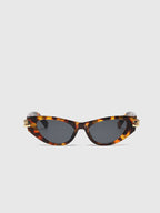 Cat Eye Black Frame Sunglasses for Women Trendy UV Protection