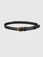 Vintage Buckle Belt - Genuine Leather Adjustable Strap