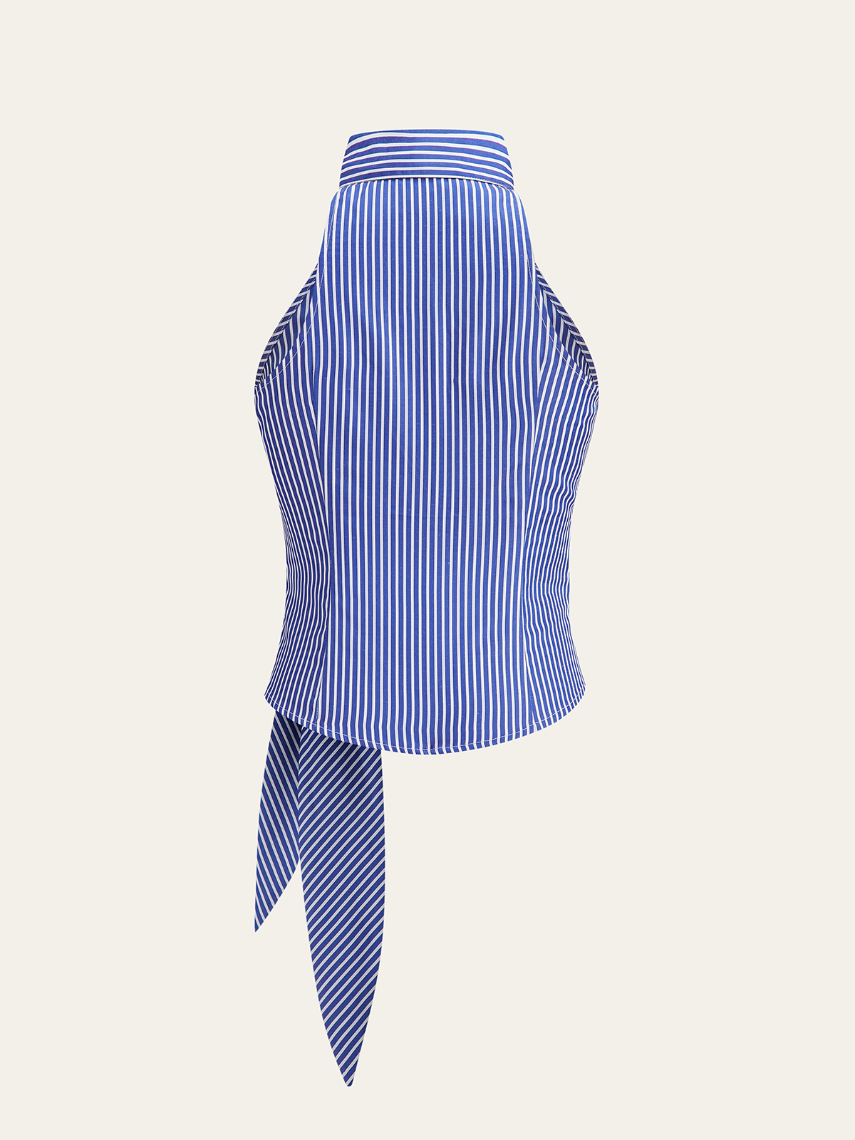 Striped Tie-Waist Crop Top for Casual Summer Wear
