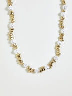 Pearl & Gold Beaded Choker Necklace | Elegant Handcrafted Jewelry
