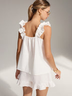 Cotton Ruffle Shorts Set for Toddlers Summer Outfit