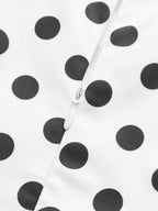 Polka Dot Sleeveless Midi Dress with Belted Waist