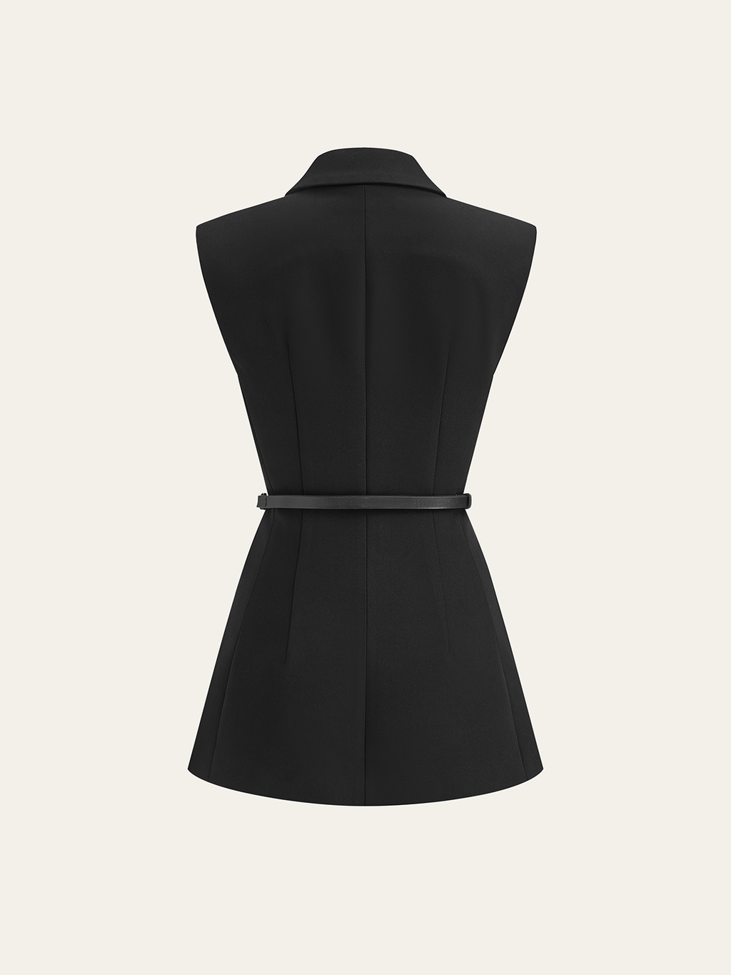 Belted Cap Sleeve Vest for Women Casual Summer