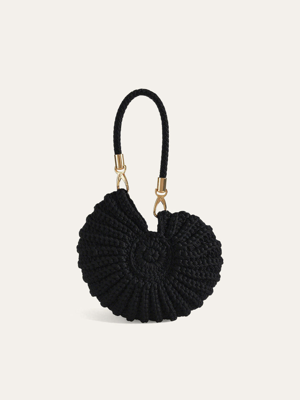 Crocheted Conch-Shaped Handbag Unique Beach-Style Accessory