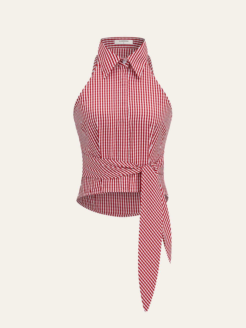 Striped Tie-Waist Crop Top for Casual Summer Wear