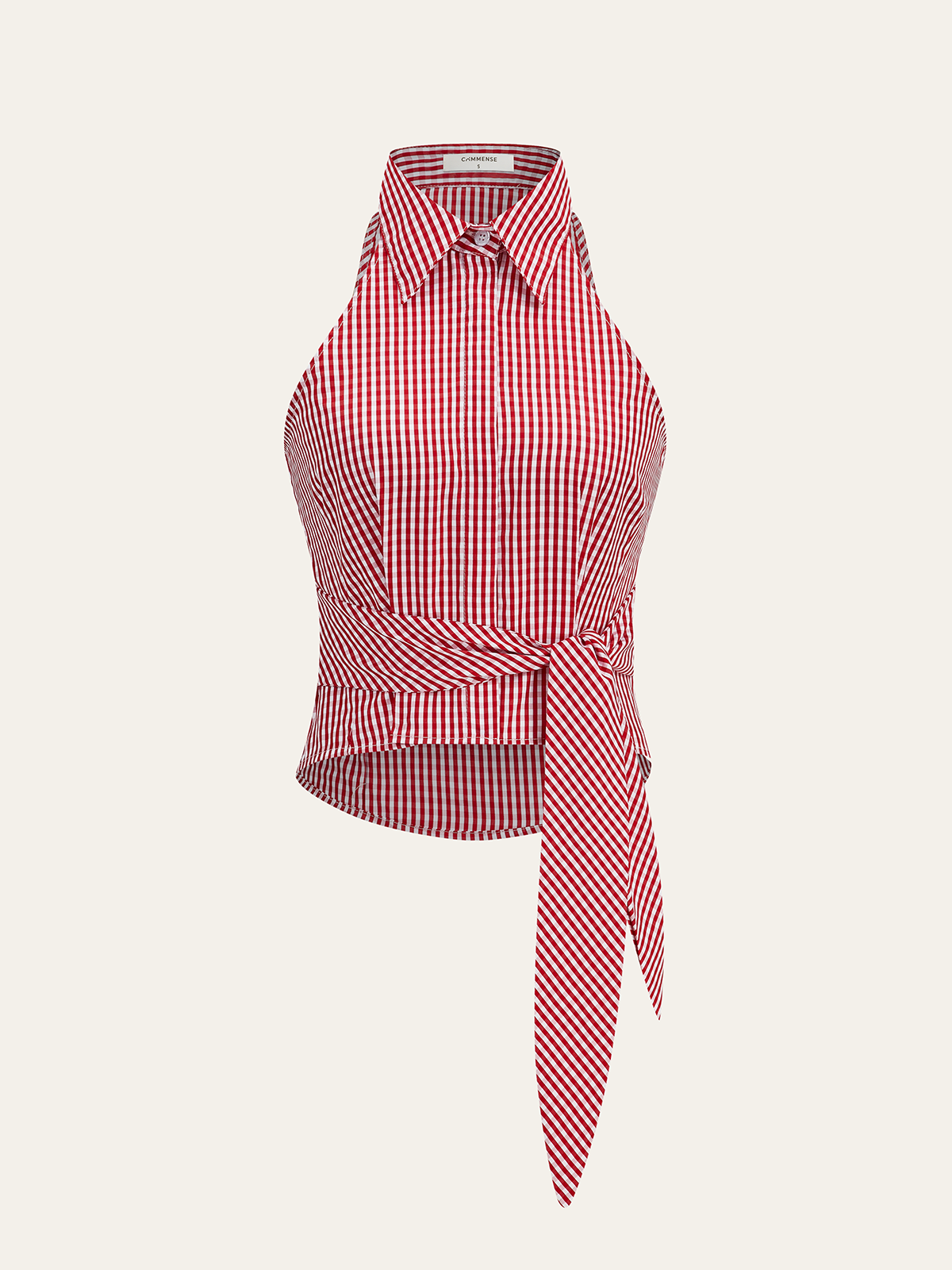 Striped Tie-Waist Crop Top for Casual Summer Wear
