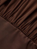 Satin Collared Long Sleeve Bodysuit for Women Elegant Evening Wear