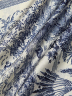 Landscape Print Square Scarf Versatile Fashion Accessory Silk Feel