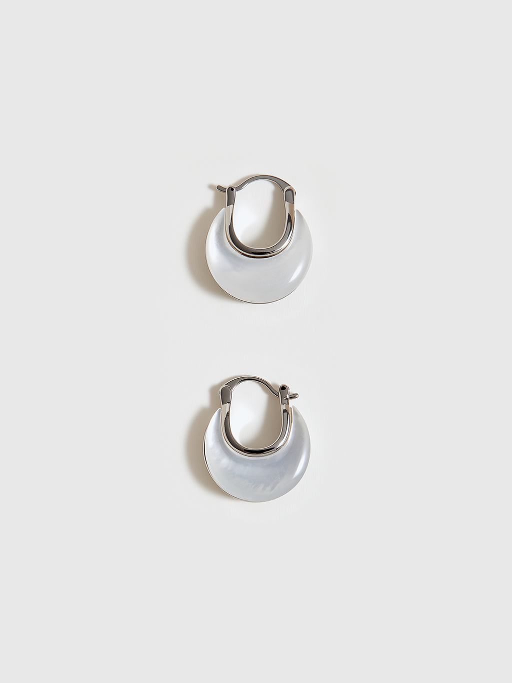 Mother of Pearl Hoop Earrings Dangle Lightweight Jewelry