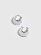 Mother of Pearl Hoop Earrings Dangle Lightweight Jewelry