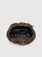 Leopard Print Ruched Cloud Bag Trendy Women's Shoulder Accessory