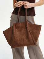 PU Large-Capacity Tote Bag for Women, Stylish Versatile Handbag
