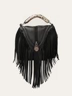 Fringe Handle Handbag with Stylish Boho Design