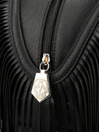 Fringe Handle Handbag with Stylish Boho Design