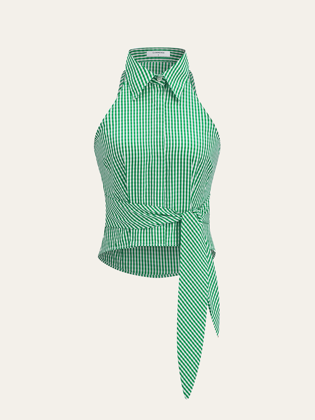 Striped Tie-Waist Crop Top for Casual Summer Wear