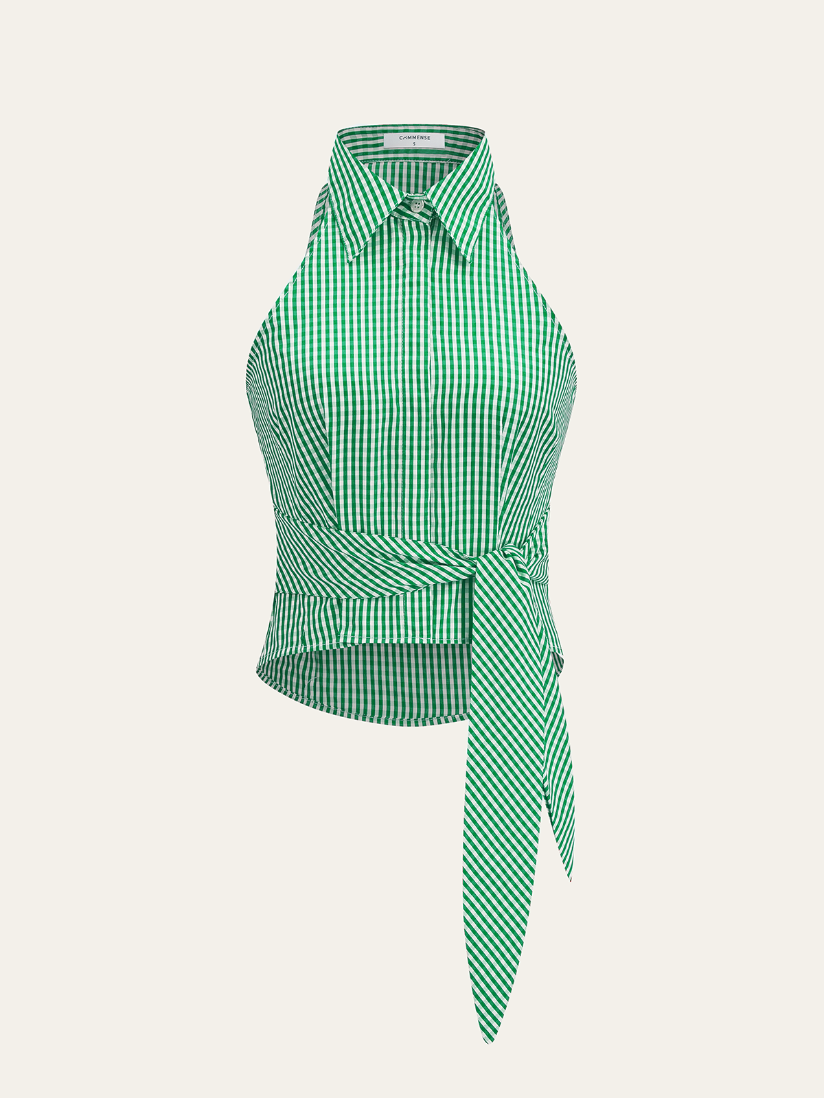 Striped Tie-Waist Crop Top for Casual Summer Wear