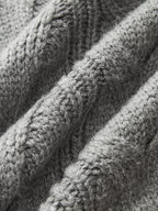 Dual-Sided Bow Cable-Knit Vest for Women, Comfortable Layering Piece