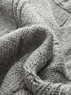 Dual-Sided Bow Cable-Knit Vest for Women, Comfortable Layering Piece