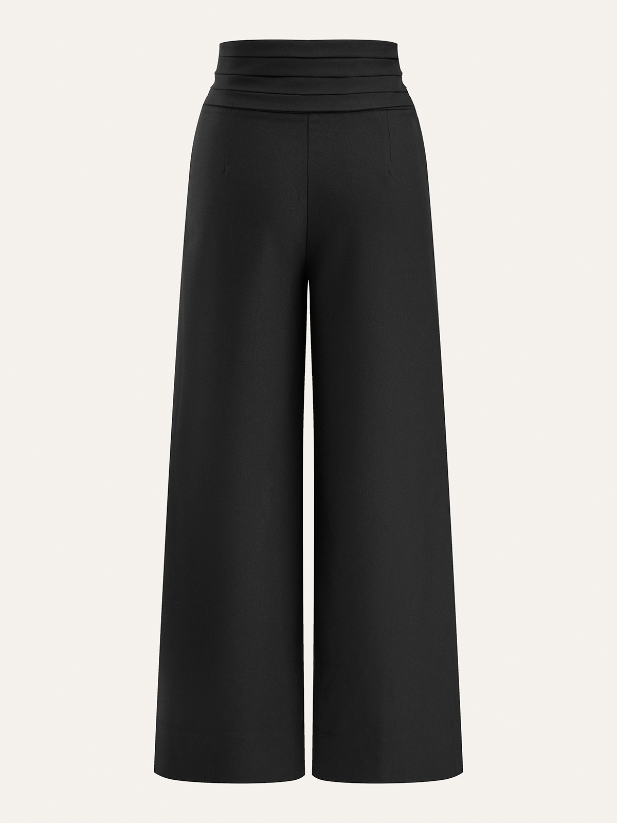 High-Waist Pleated-Waistband Wide-Leg Pants for Women Comfort Fit
