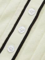 Contrast Trim Wool Blend Polo Neck Sweater for Men, Cozy Winter Wear