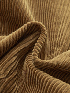 Corduroy Wide-Shoulder Fitted Blazer for Women Office Wear