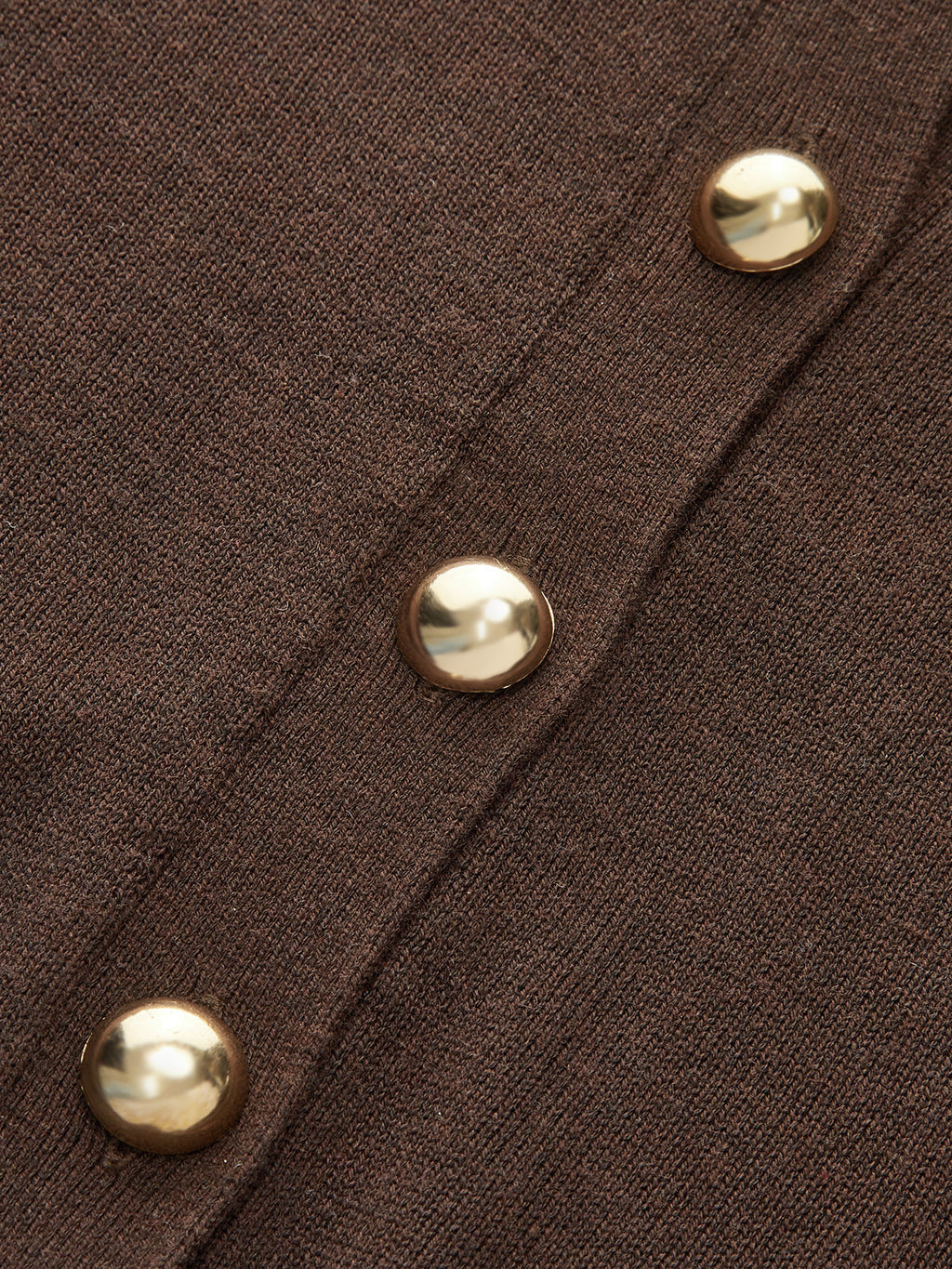 Metal Button Knit Cardigan Cozy Long Sleeve Sweater