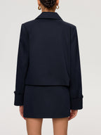 Collared Cotton Blend Jacket for Men with Style-Savvy Detailing