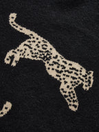 Leopard Print Sweater Trendy Crew Neck Style