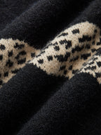 Leopard Print Sweater Trendy Crew Neck Style