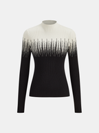 Geometric Pattern High Neck Sweater for Stylish Winter Layering
