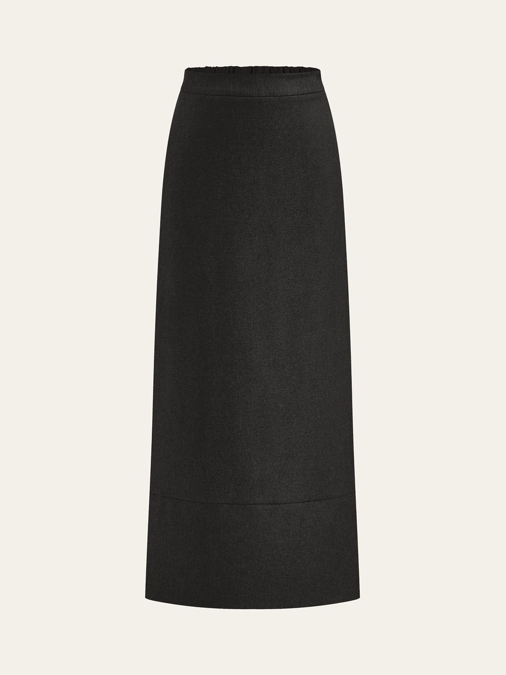 Elastic Waist Slit Maxi Skirt with Flowy Design for Women