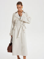 Belted Double-breasted Trench Coat Classic Fall Outerwear
