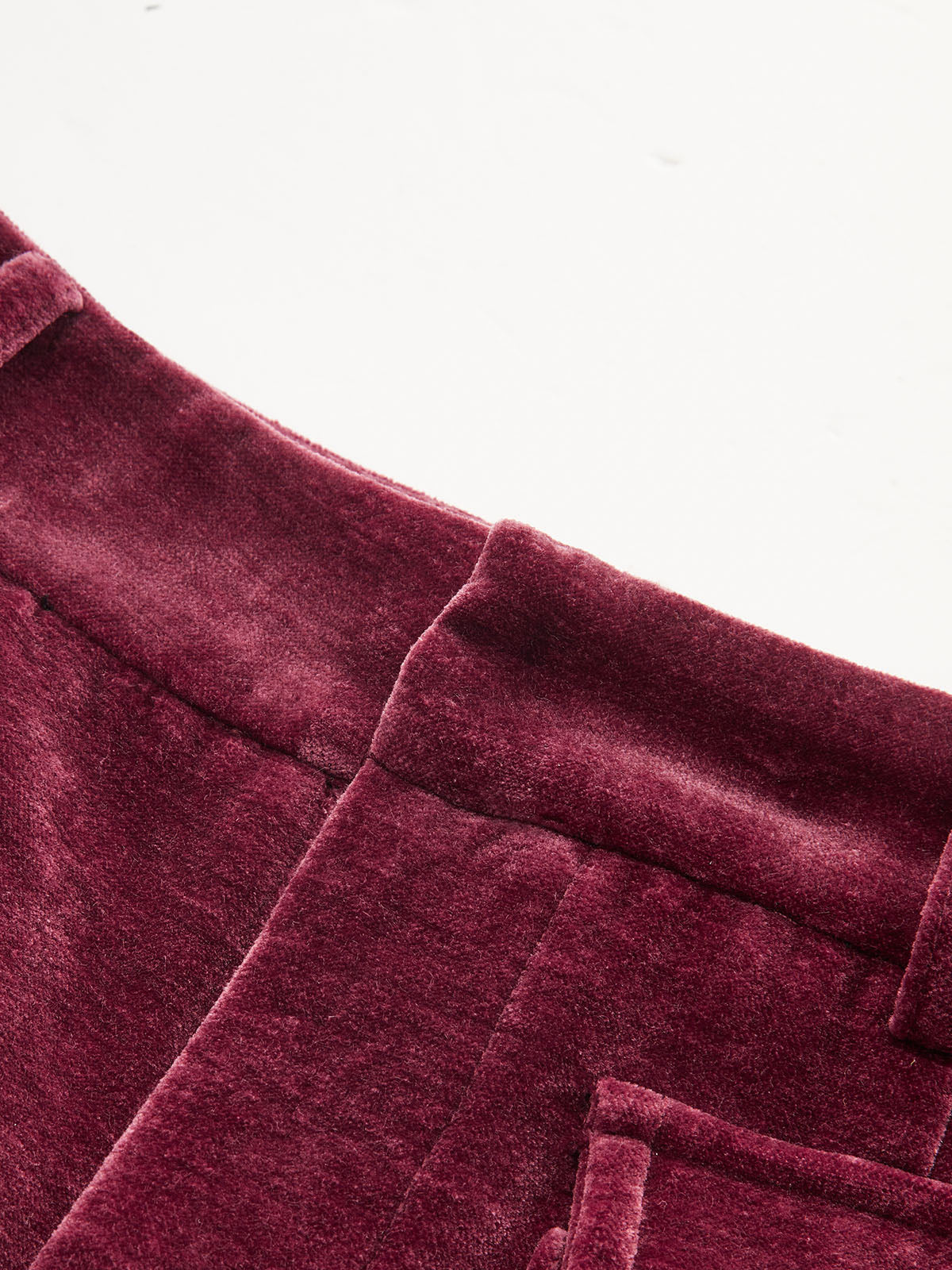Velvet Pocket Straight-Leg Pants Comfortable Casual Fit