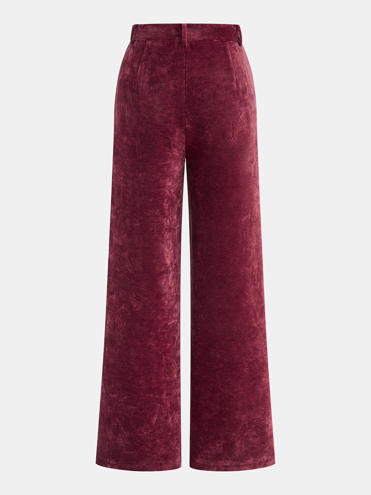 Velvet Pocket Straight-Leg Pants Comfortable Casual Fit