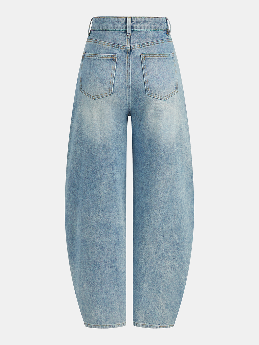 High-Waist Denim Asymmetric Curved-Leg Jeans for Women Stylish and Comfortable