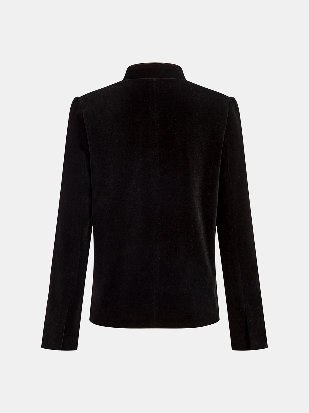 Velvet Stand Collar Blazer Women's Elegant Formal Jacket
