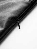 Faux Leather Slit Mini Skirt High Waist Trendy Style