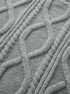 Cable Knit Mock Neck Sweater Classic Pullover Winter Apparel