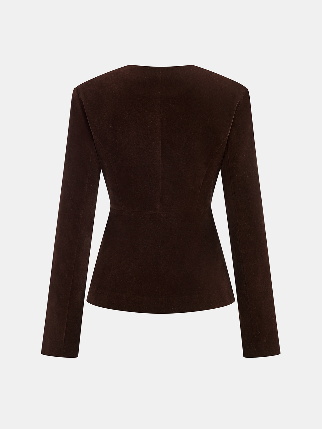 Metal Button Velvet Blazer - Elegant Tailored Women's Evening Jacket