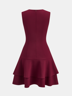 Asymmetric Ruffle Hem Sleeveless Mini Dress for Women Summer Casual