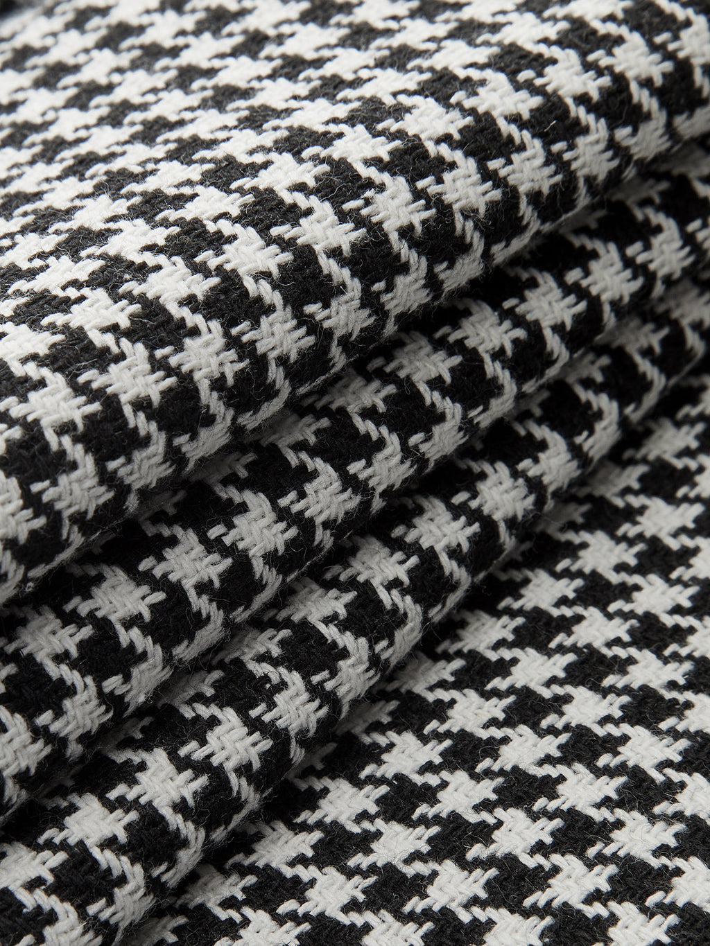 Houndstooth Pleated Buttoned Wide Leg Fashion Pants for Women