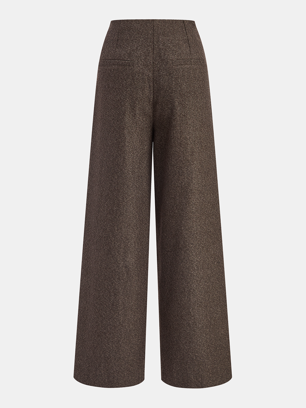 Buttoned Twill Retro Pants Vintage Inspired High Waist Fit