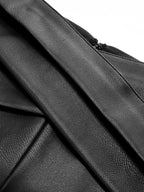Cross Waistband PU Leather Wide-Leg Pants for Trendy Fashionistas