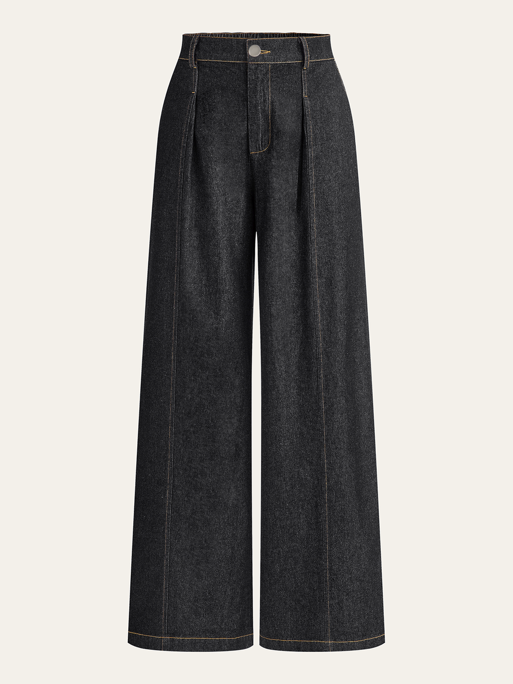 Mid-Waisted Wide-Leg Denim Pants for Women Casual and Stylish