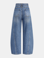 Denim Curved-Leg Jeans for Everyday Comfort and Style