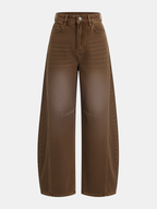 Denim Curved-Leg Jeans for Everyday Comfort and Style