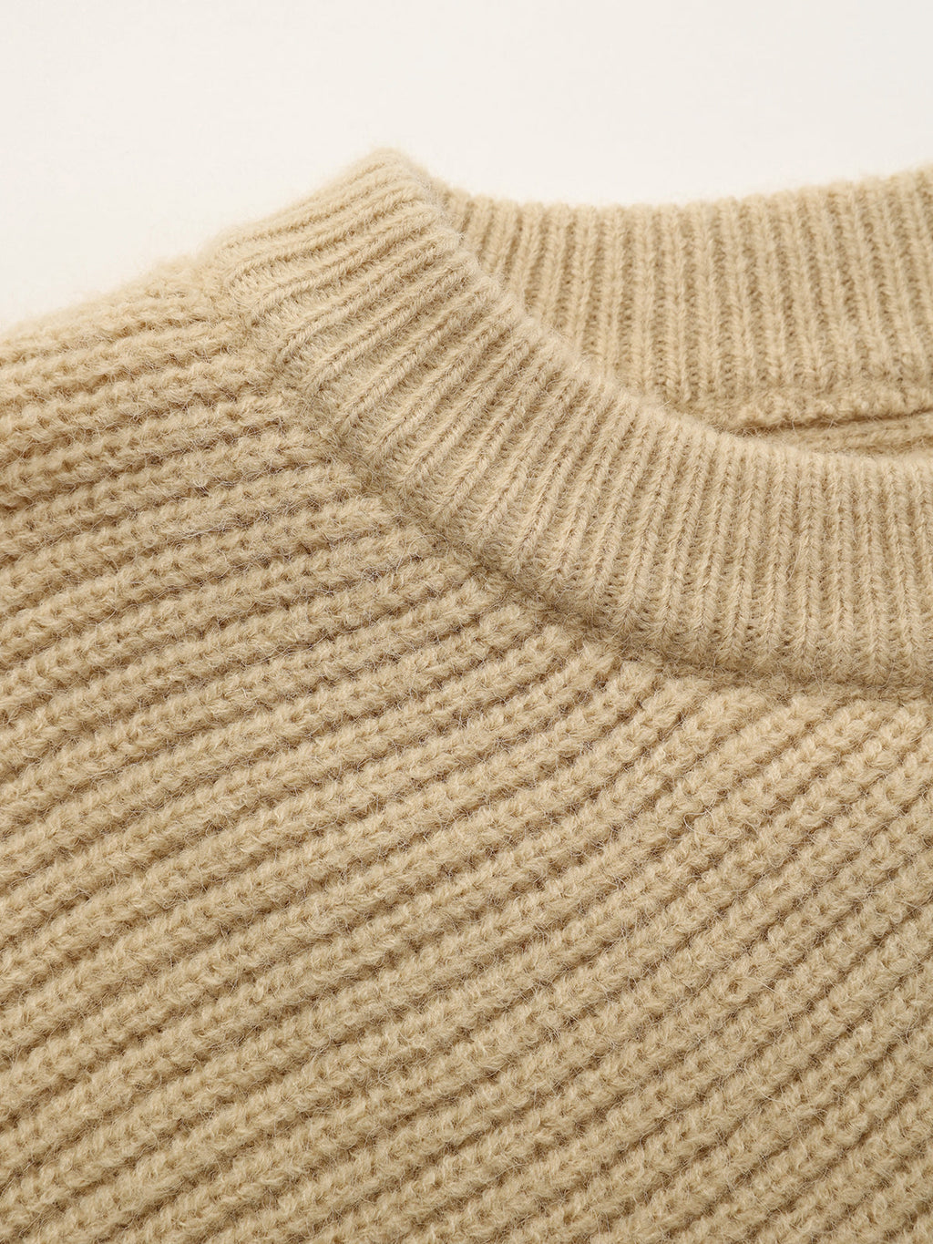 Asymmetric Wrap Knit Sweater Cozy Long Sleeve Pullover