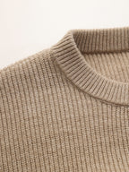 "Asymmetric Cut-Out Shoulder Sweater Casual Chic Pullover"