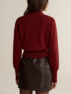 Button-Front V-Neck Cropped Cardigan for Casual or Dressy Wear