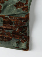 Floral Jacquard Ruched Sleeveless Top for Women Summer Casual Wear